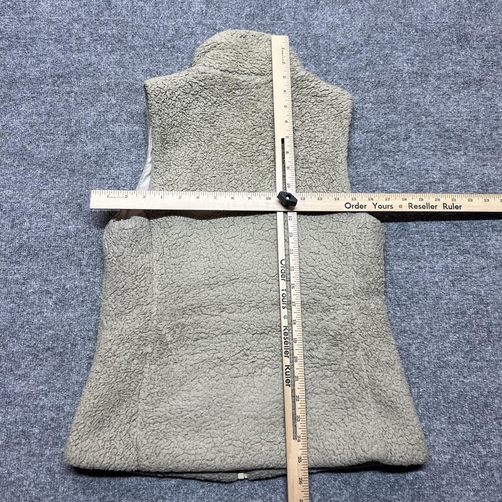 Patagonia Los Gatos Fleece Vest Womens Medium Beige Full Zip Pockets Sherpa Warm - Picture 8 of 10
